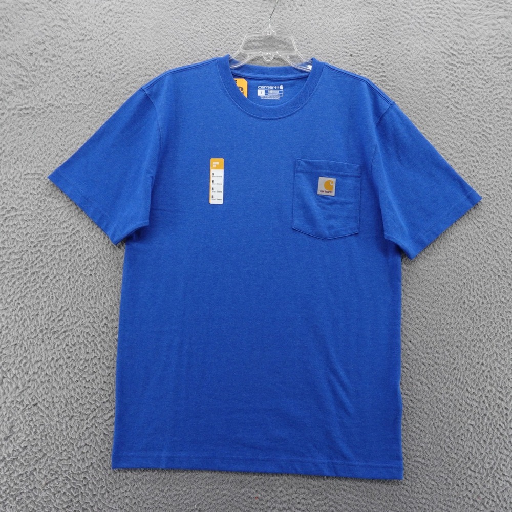 Carhartt Mens Blue Loose Fit Heavyweight‎ Short Sleeve Pocket T Shirt Small